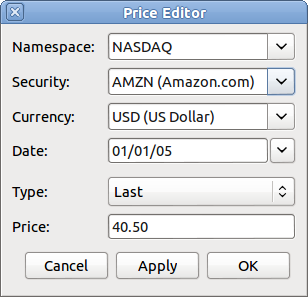 Entering A Price Into The Database