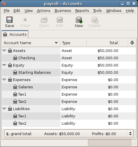 Payroll Example: Initial Setup